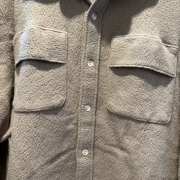 PINK - VS -Button-Up Shirt in Taupe - Picture 10 of 12
